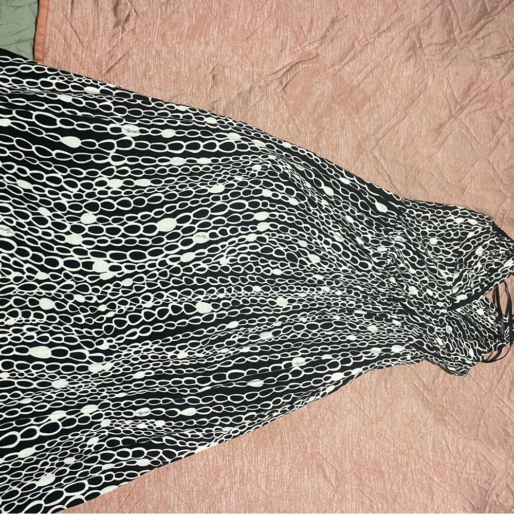 Milly Black & White Chain-Link Print dress
